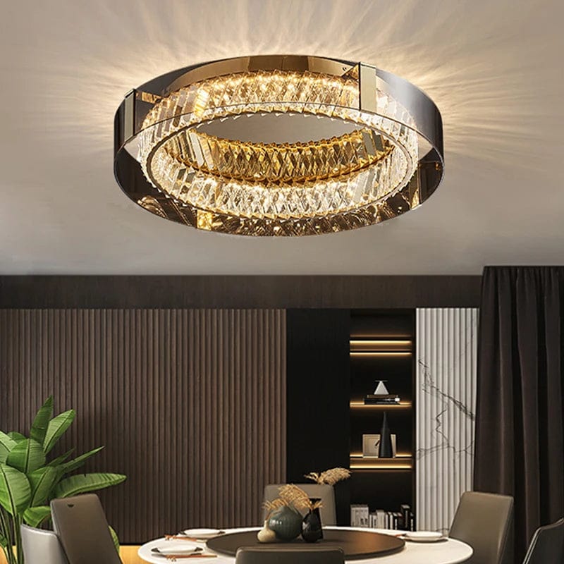 Vera Crystal Flush Mount Ceiling Light Modern Chandelier