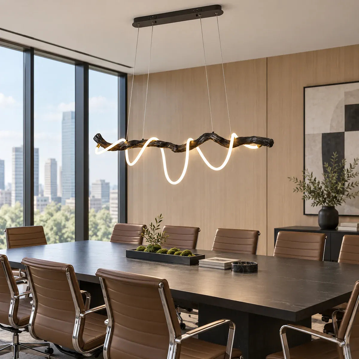 Veralda Branch Linear LED Chandelier Modern Chandelier