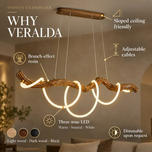 Veralda Branch Linear LED Chandelier Modern Chandelier