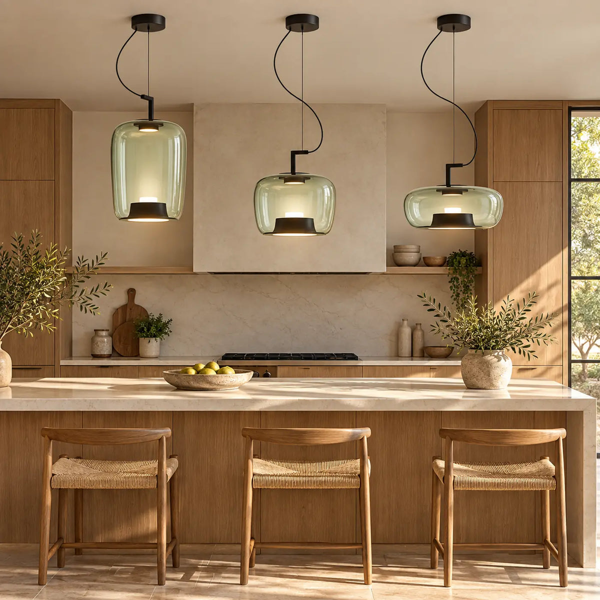 Verona Glass Dome Pendant Light Modern Chandelier