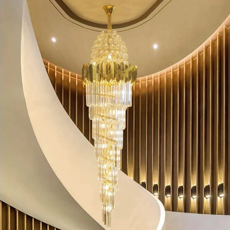 Vesper High Ceiling Crystal Chandelier Modern Chandelier