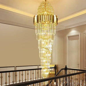 Vesper High Ceiling Crystal Chandelier Modern Chandelier