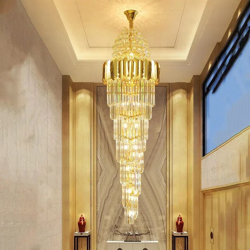 Vesper High Ceiling Crystal Chandelier Modern Chandelier