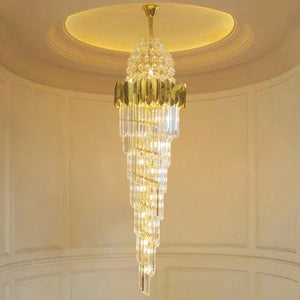 Vesper High Ceiling Crystal Chandelier Modern Chandelier