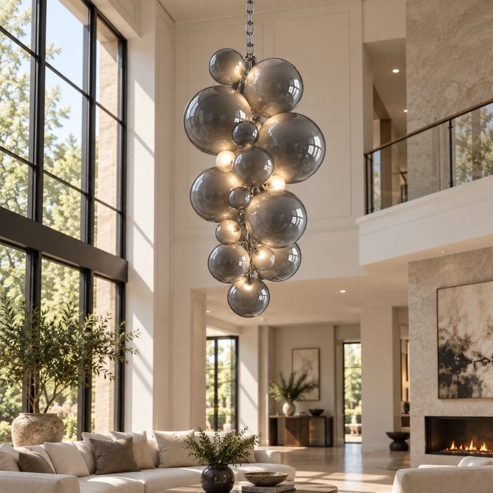Vinea Glass Bubble Cluster Chandelier Modern Chandelier