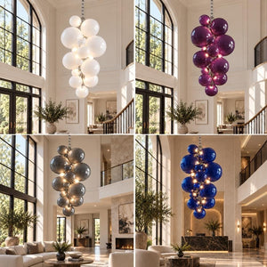 Vinea Glass Bubble Cluster Chandelier Modern Chandelier