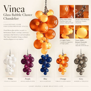 Vinea Glass Bubble Cluster Chandelier Modern Chandelier