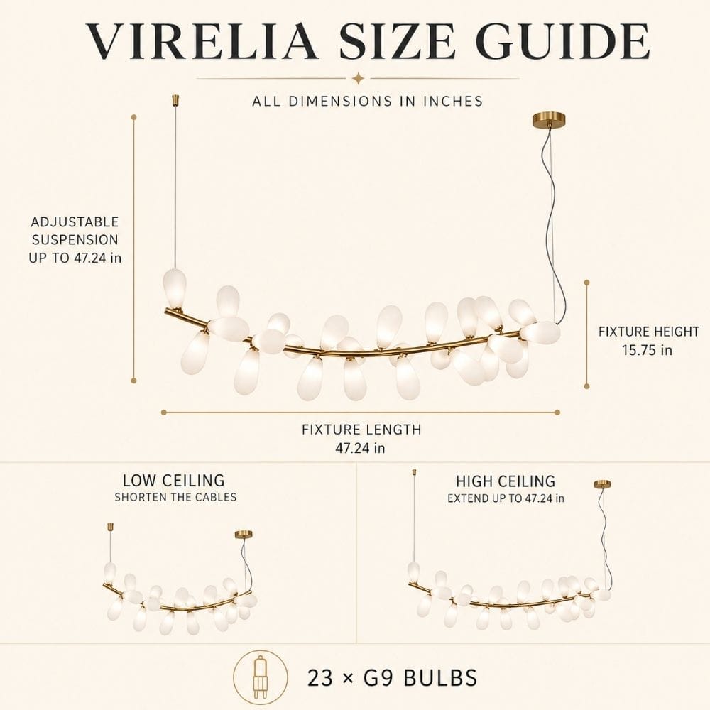 Virelia Modern Bubble Linear Chandelier Modern Chandelier
