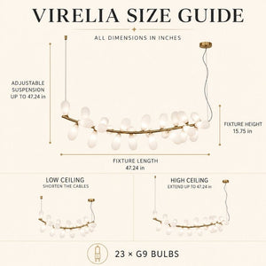 Virelia Modern Bubble Linear Chandelier Modern Chandelier