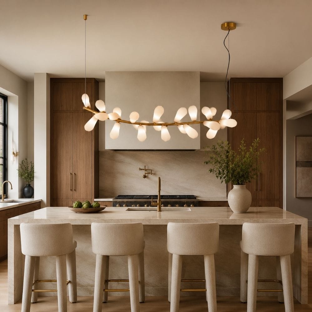 Virelia Modern Bubble Linear Chandelier White Modern Chandelier
