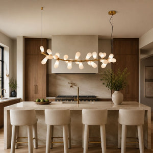 Virelia Modern Bubble Linear Chandelier White Modern Chandelier