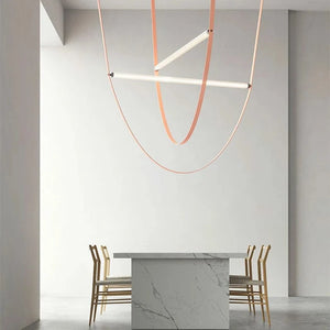 Vish Leather Strap Chandelier Modern Chandelier