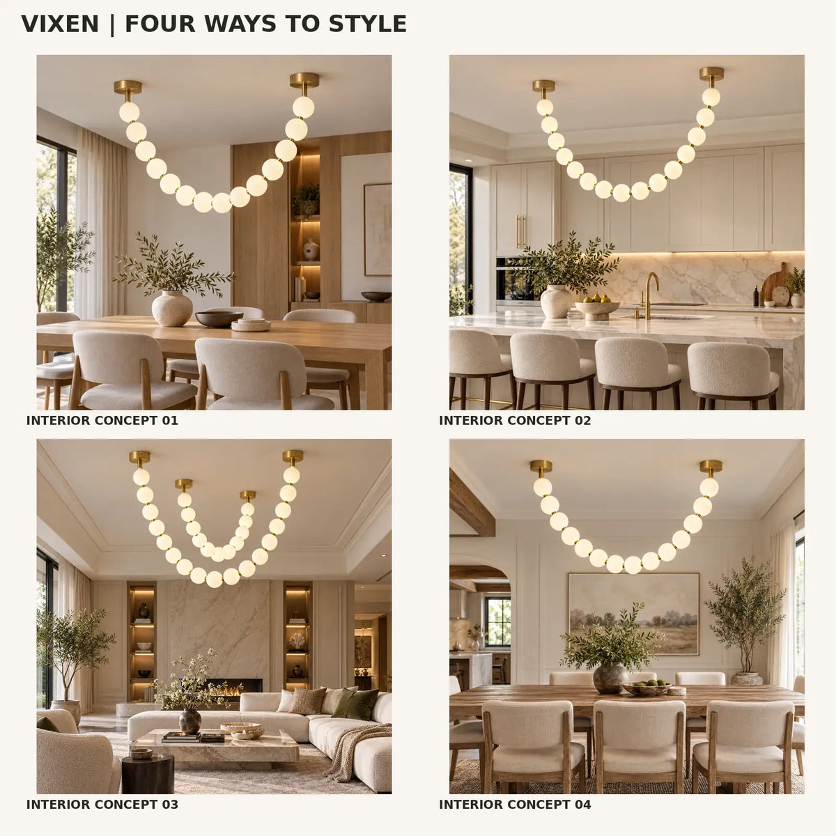 Vixen Modern String Light Chandelier Modern Chandelier