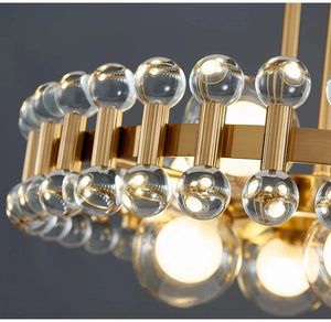 Wes Gold Round Light fixture Modern Chandelier