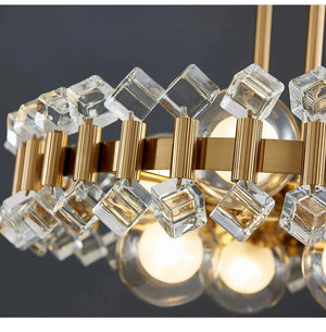 Wes Gold Round Light fixture Modern Chandelier