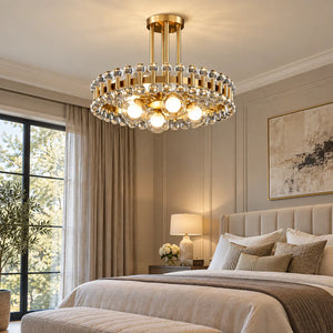 Wes Gold Round Light fixture Modern Chandelier