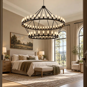 Westmere Two-Tier Wagon Wheel Chandelier Modern Chandelier
