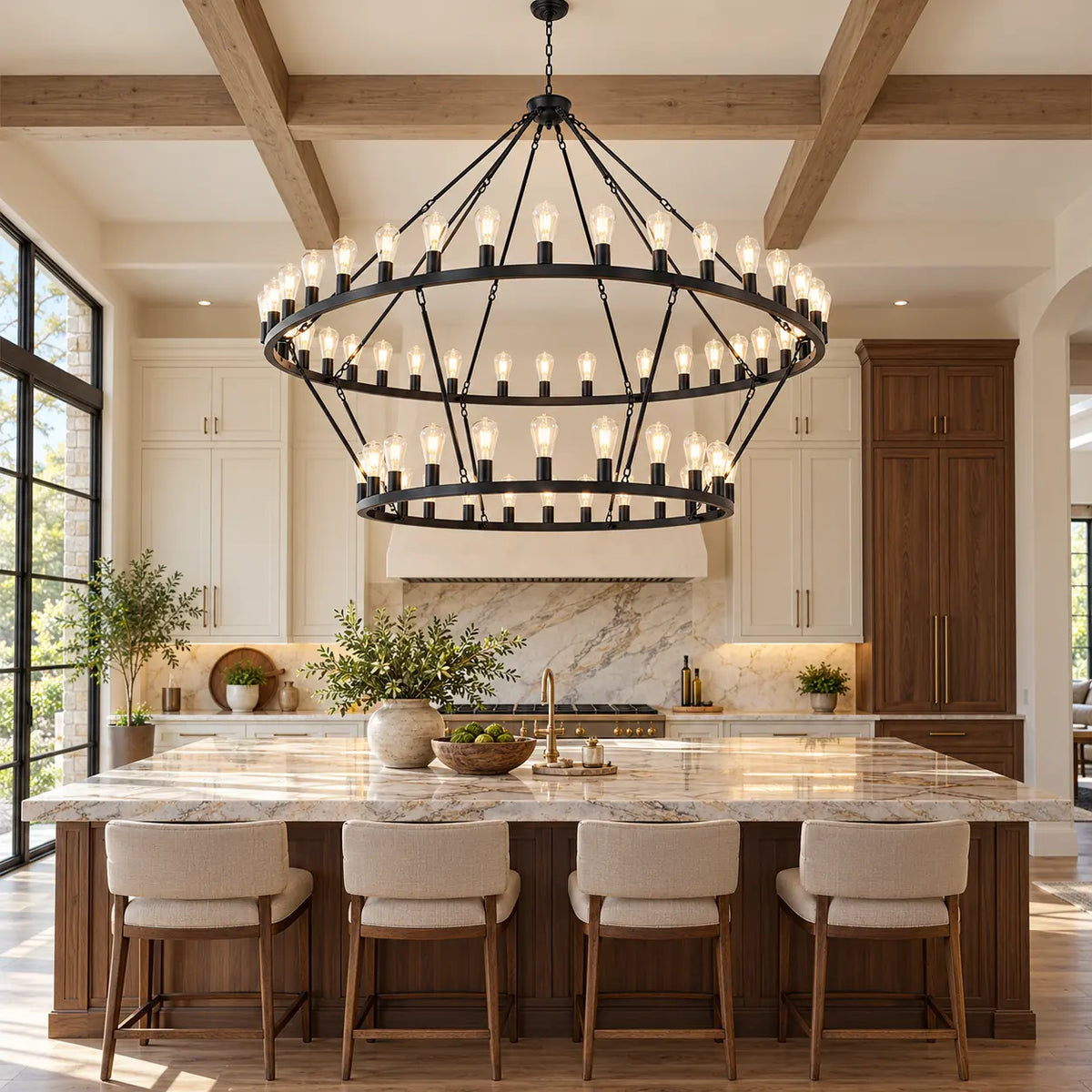 Westmere Two-Tier Wagon Wheel Chandelier Modern Chandelier