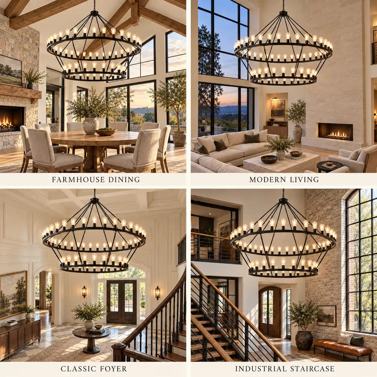 Westmere Two-Tier Wagon Wheel Chandelier Modern Chandelier