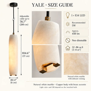 Yale White Marble Pendant Light Modern Chandelier