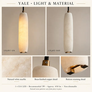 Yale White Marble Pendant Light Modern Chandelier