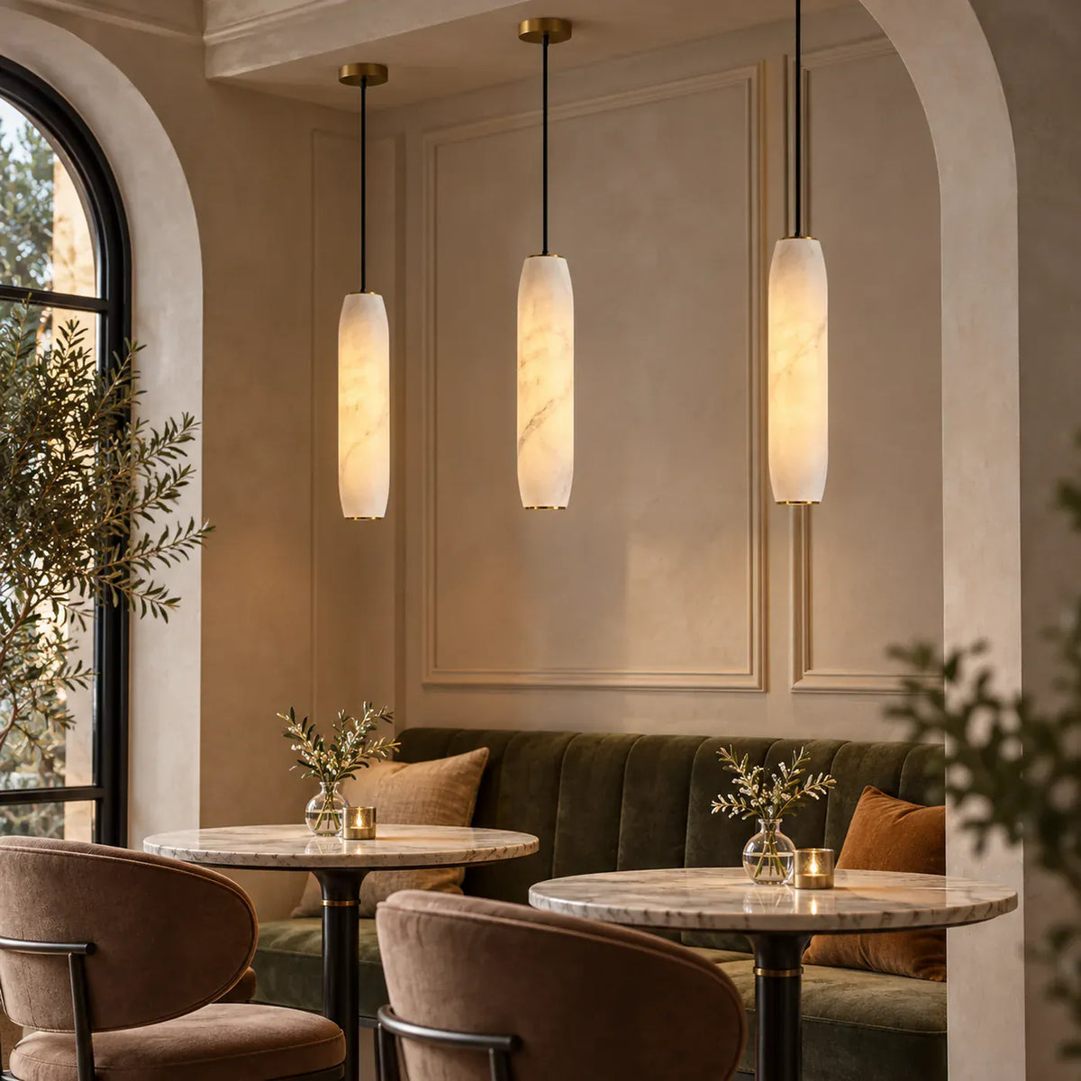 Yale White Marble Pendant Light Modern Chandelier