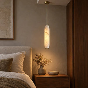 Yale White Marble Pendant Light Cold White 6000K Modern Chandelier