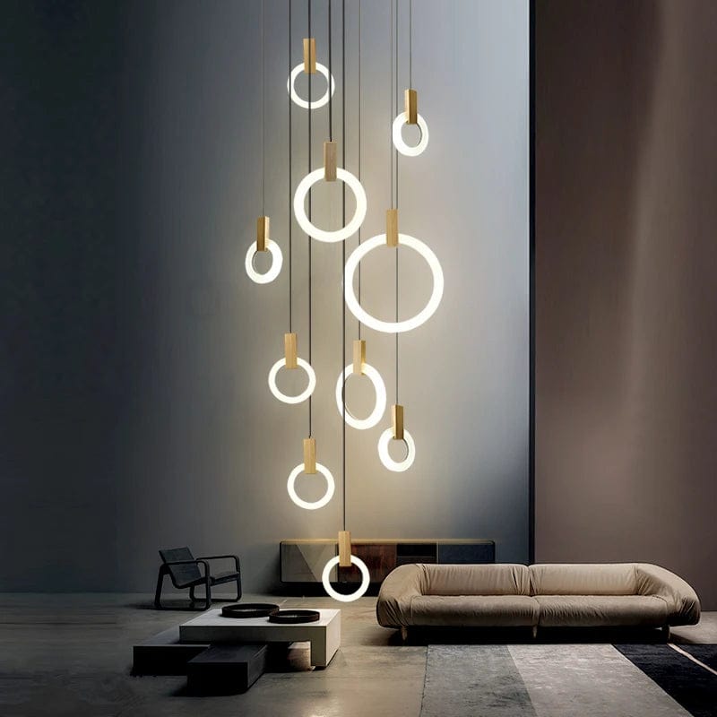 Yana Modern Staircase Chandelier LED Detail