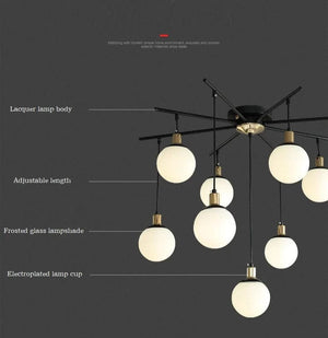 Yara Vintage Flush Mount Chandelier Modern Chandelier