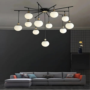 Yara Vintage Flush Mount Chandelier 4 / Warm White 3000K Modern Chandelier