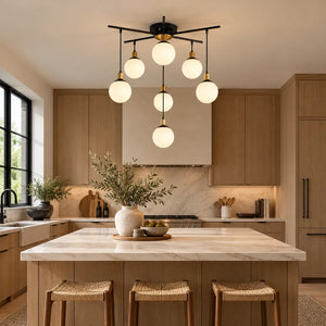 Yara Vintage Flush Mount Chandelier 7 / Warm White 3000K Modern Chandelier