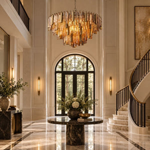 Zarelle Amber Glass Rod Chandelier Modern Chandelier
