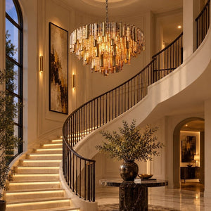 Zarelle Amber Glass Rod Chandelier Modern Chandelier