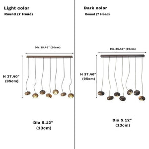 Zarmel Wood Cluster Pendant Light Modern Chandelier