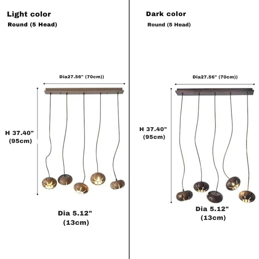Zarmel Wood Cluster Pendant Light Modern Chandelier