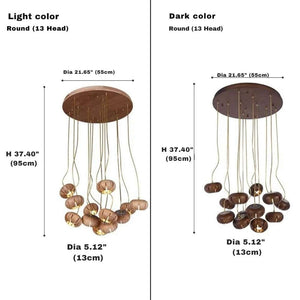 Zarmel Wood Cluster Pendant Light Modern Chandelier