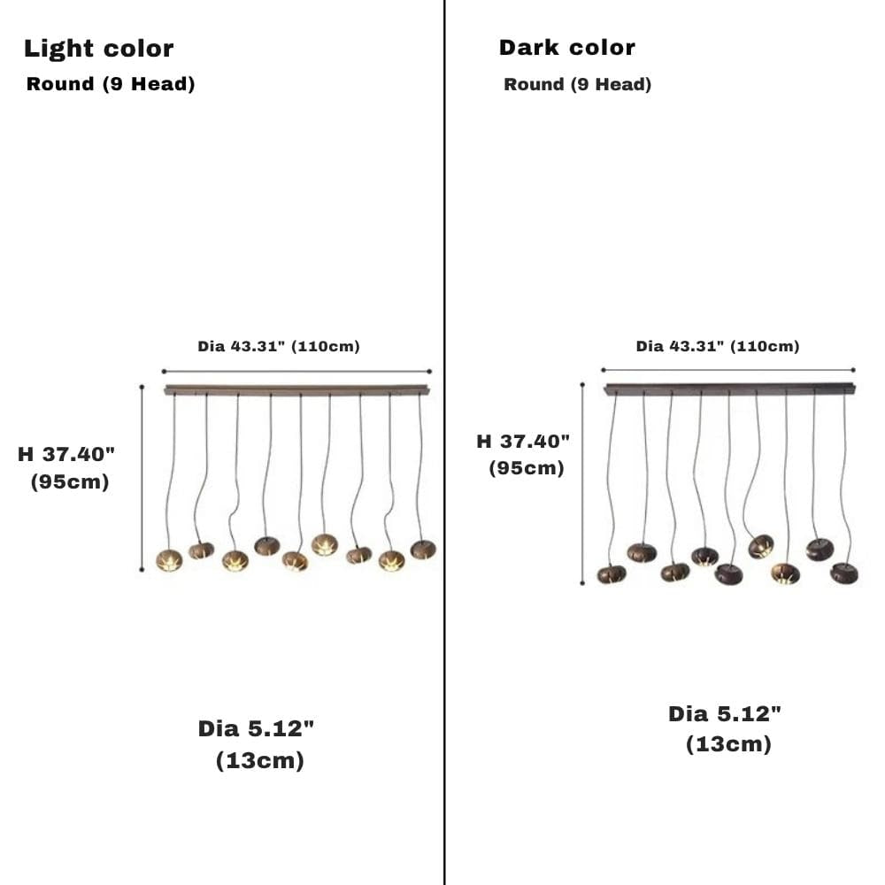 Zarmel Wood Cluster Pendant Light Modern Chandelier