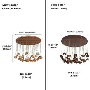 Zarmel Wood Cluster Pendant Light Modern Chandelier