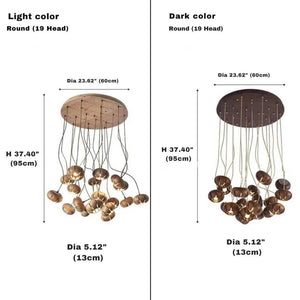 Zarmel Wood Cluster Pendant Light Modern Chandelier