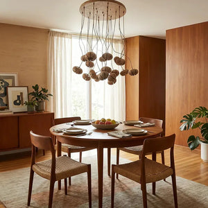 Zarmel Wood Cluster Pendant Light Modern Chandelier