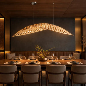 Zeal Wood Linear Chandelier Modern Chandelier