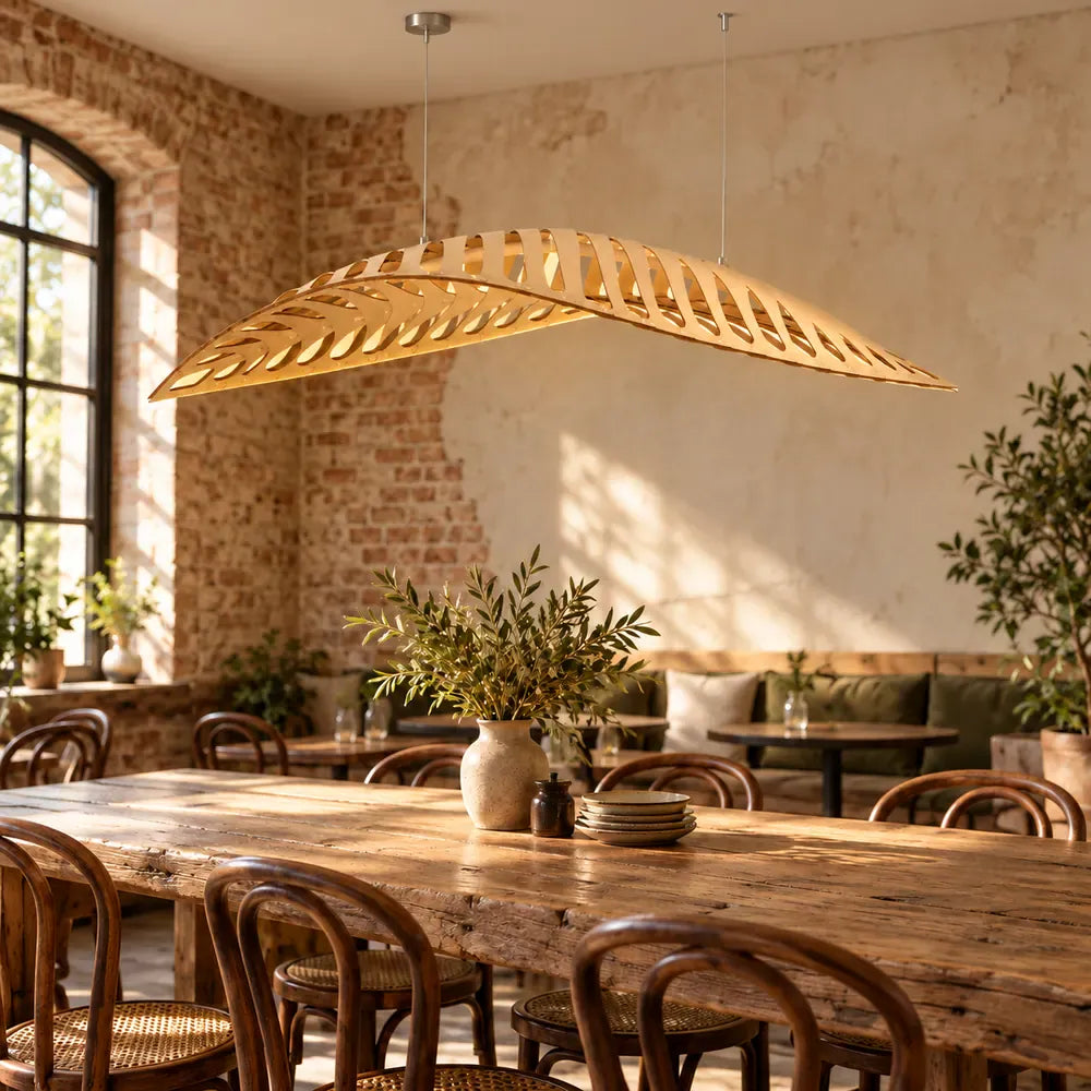 Zeal Wood Linear Chandelier Modern Chandelier