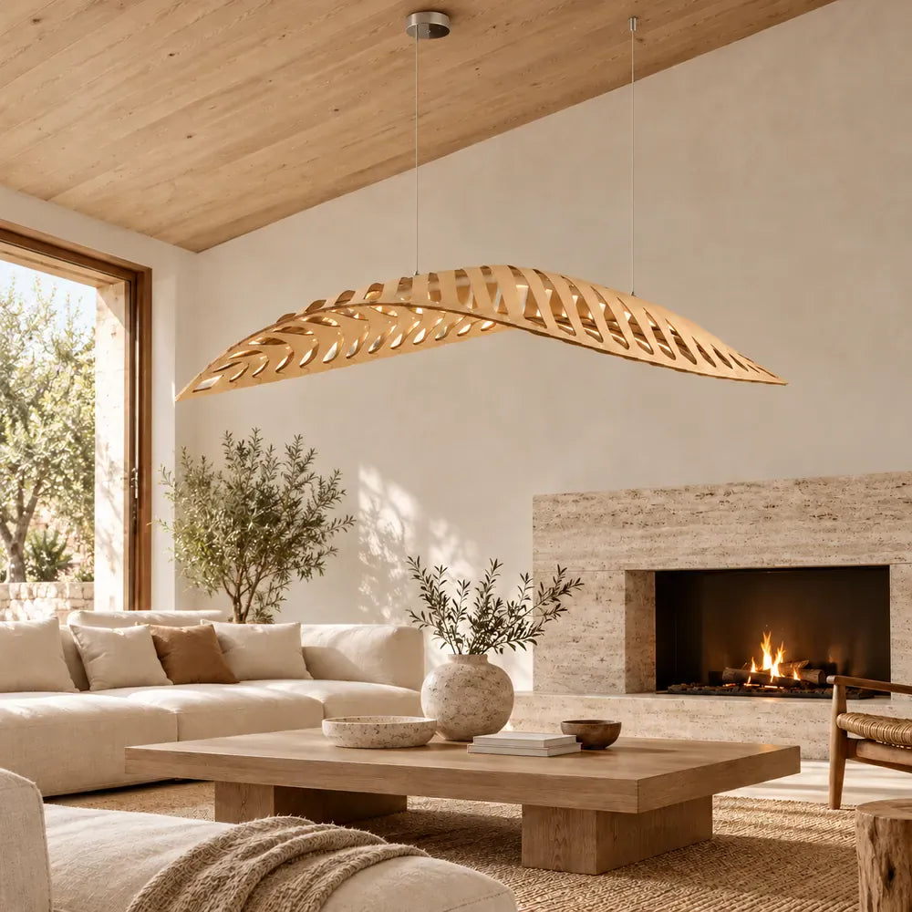 Zeal Wood Linear Chandelier Modern Chandelier