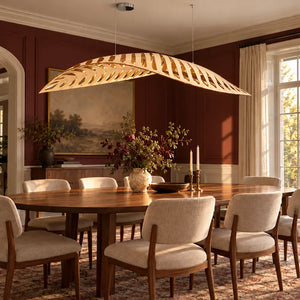 Zeal Wood Linear Chandelier Modern Chandelier
