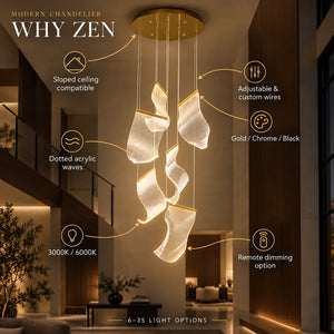Zen Modern Staircase Chandelier Modern Chandelier
