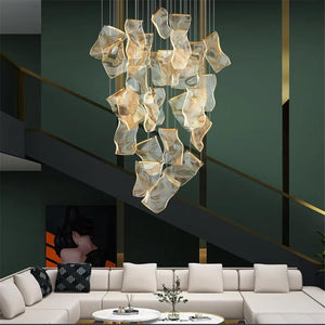 Zen Modern Staircase Chandelier Gold / 6 / Cold White Modern Chandelier