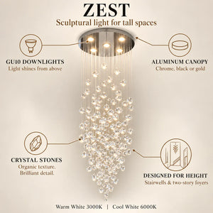 Zest Modern Staircase Chandelier Modern Chandelier