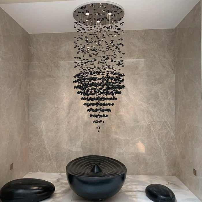 Zest Modern Staircase Chandelier geometric multi-floor fixture