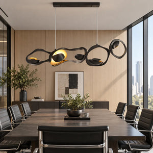 Zevrani Abstract Iron LED Chandelier Modern Chandelier