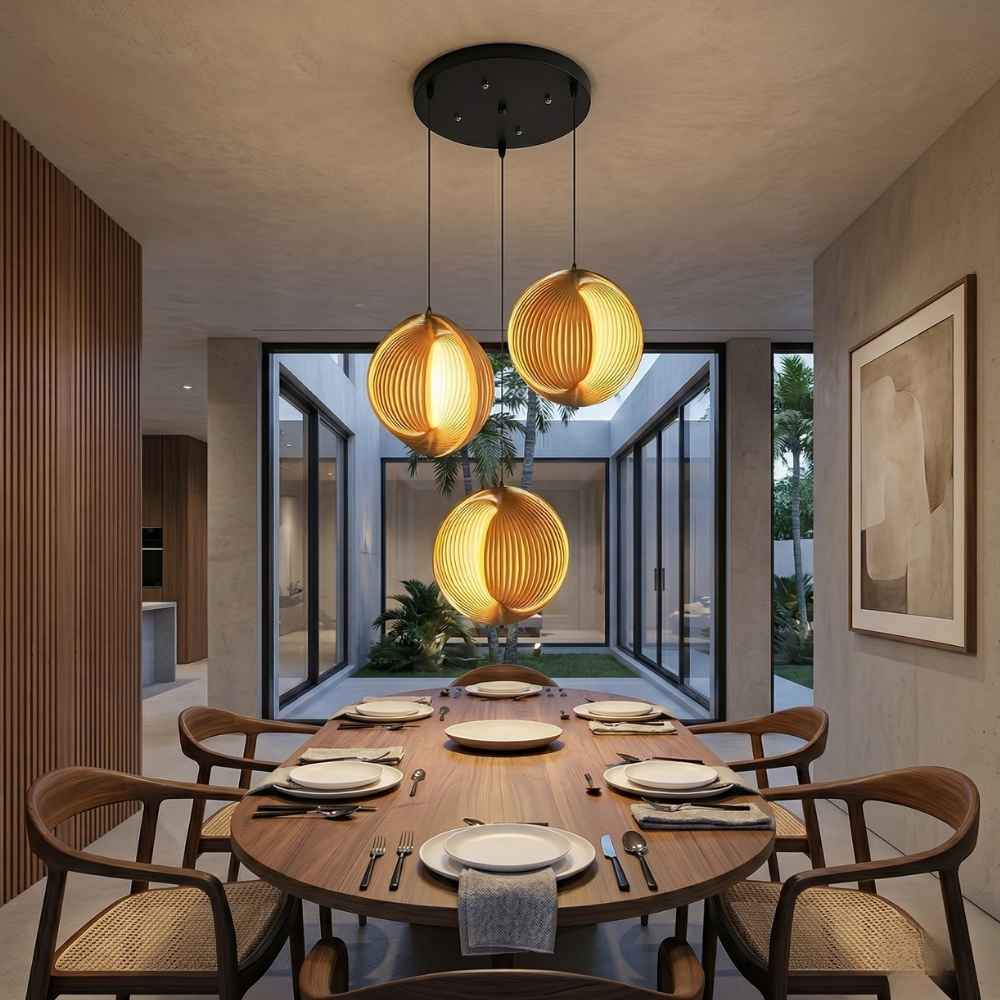 Zirel Rustic Wood Staircase Chandelier Modern Chandelier